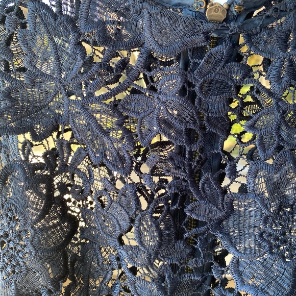 Custom made Navy Lace shirt - Picture 3 of 3